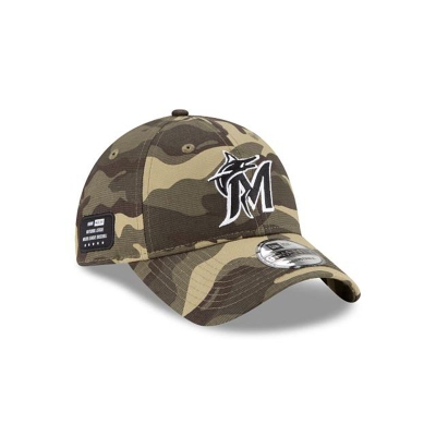 Sapca New Era Miami Marlins MLB Armed Forces Weekend 9TWENTY Adjustable - Verzi